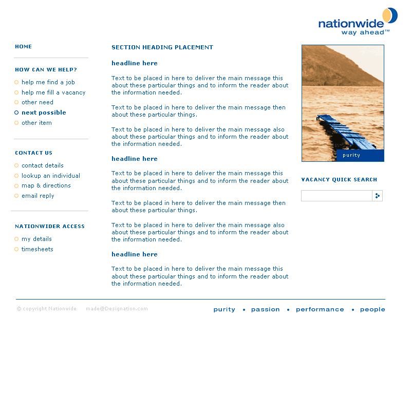 Option 2 - Sub page